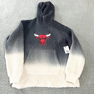 Chicago Bulls G III 4Her Jacket Womens Medium Sherpa Logo Pockets Hooded New - Image 1 of 4