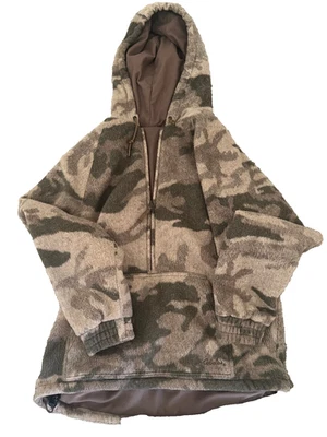 Cabela's Wooltimate Hooded Pullover Half Zip Jacket Medium Camo Hunting - Image 1 of 4
