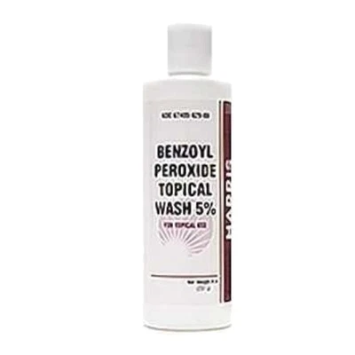 Harris Pharma 5% lavagem de peróxido de benzoíla - solução eficaz para acne para adultos - Imagem 1 de 2
