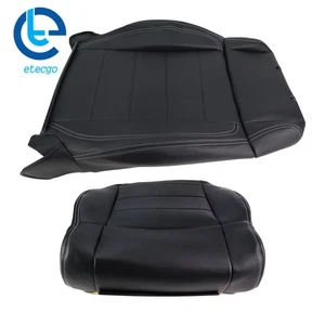 For Jeep Wrangler 2007-2012 Driver Front Side Seat Cover Set Bottom & Back Black - Picture 1 of 24