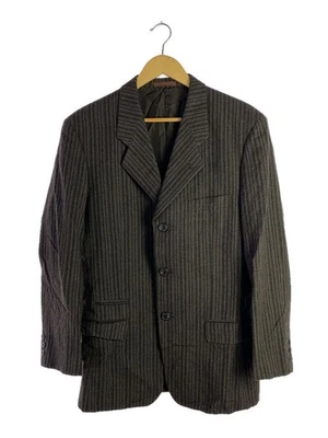 Blazer ISSEY MIYAKE HOMBRES Lana A Medida Marrón Rayas M ME63-FD403 #EK AFA Foto 1 de 4