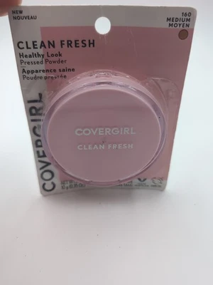  Covergirl Clean Fresh  Pressed Powder 10g In Shade 160 Medium Moyen New In - Image 1 of 2