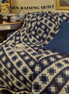 CROCHET Annie’s Afghan Quilt Club ~Barn Raising Quilt~PATTERN Only~ - Image 1 of 2