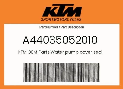 KTM Genuine Water Pump Cover Seal - A44035052010 - Image 1 of 4