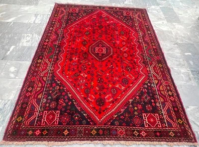6x8 ft Vintage Handmade Afghan Turkish Rug Living Room Home Decor Oushak Rug - Image 1 of 4