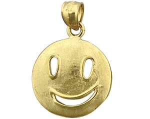 Dije de cara sonriente emoji oro 14K - Imagen 1 de 6