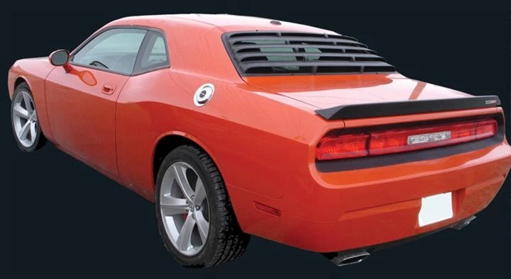 Summit Racing Window Louver Rear Black ABS  Fits Dodge Challenger Each WL1564 Foto 1 de 3