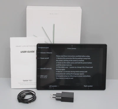 Tablet MB1001 Android 13 10,1 Zoll 64-bit Quad-Core Cortex A53 64GB Grau NEU - Bild 1 von 4