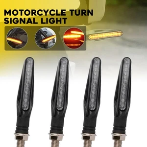 4/8x Motorcycle Led Turn Signal Indicator Blinker Amber Lights Universal Durable - Picture 1 of 17