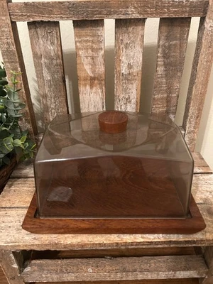 Bandeja para servir de teca danesa MCM Brostrom tabla de queso cubierta charcutería Foto 1 de 4