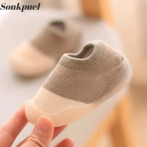 Baby Sock Shoes Soft Sole Toddler First Walkers - Picture 1 of 11