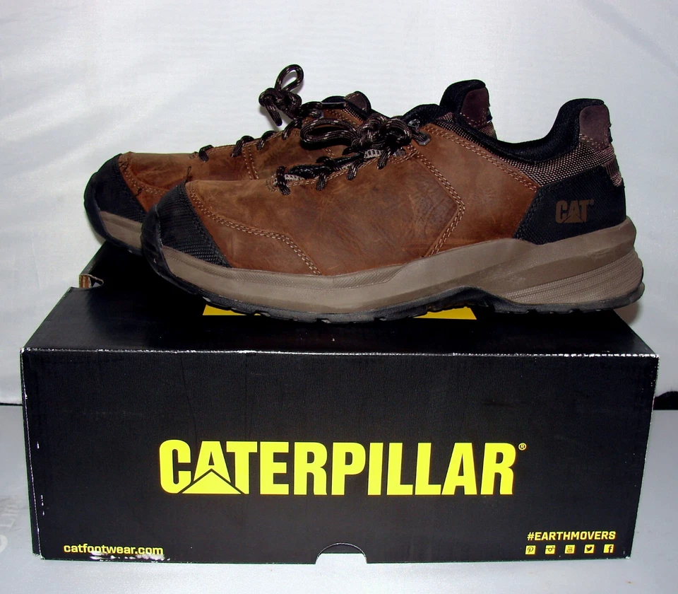 Cat P91350 Men Streamline 2.0 Leather Composite Toe Athletic Work Shoe - Brown