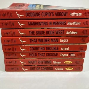 Lot of 8 Harlequin Temptations Romance Paperback Books 1990s Vintage - Picture 1 of 8
