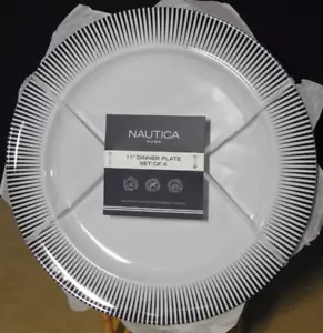 Nautica Melamin Schwarz Nadelstreifen Essteller 11" NEU 4er Set - Bild 1 von 3
