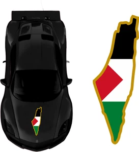 Pegatina Palestina bandera escudo bandera capó coche bandera 44x16cm MHF - Imagen 1 de 7