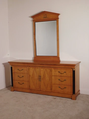 THOMASVILLE Grand Classics Biedermeier EMPIRE Long Chest w Mirror Ormolu Dresser Cover