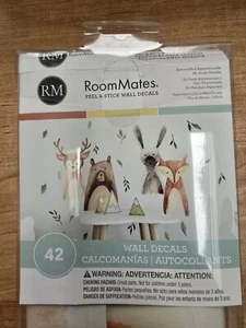 RoomMates Peel & Stick Wall Decals Watercolor Woodland Critters. NEW. - Picture 1 of 2