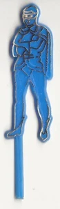 VINTAGE ROBIN FIGURE, BATMAN CAKE TOPPER, BLUE, HONG KONG, C.1966 - Picture 1 of 2