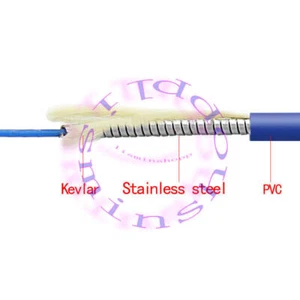 10M Indoor Armored Cable SC to SC SM 9/125 3.0mm Single Core Fiber Patch Cord - Afbeelding 1 van 1