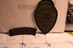 police patch  MUSKOGEE DISTRICT ATTORNEY DRUK TASK FORCE POLICE  OKLAHOMA - Picture 1 of 1