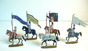 PLATS D'ÉTAIN LOT DE 5 CAVALIERS HULANS ANCIEN RÉGIME Ht 4,5cm BON ÉTAT - Imagen 1 de 7