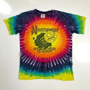 Diadora Northwest Soccer Camp Vintage Single Stitch Tie Dye Shirt Mens Medium - Picture 1 of 11