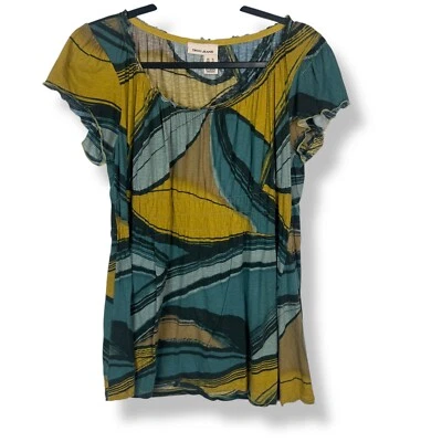 Y2K DKNY Babydoll Top Womens Size XL Abstract Boho Festival Artsy Indie Retro - Image 1 of 4