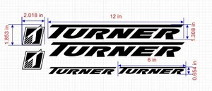 Custom Turner Bikes Frame Decal Set. Solid Version. 30 Colors! USA Seller! - Picture 1 of 5