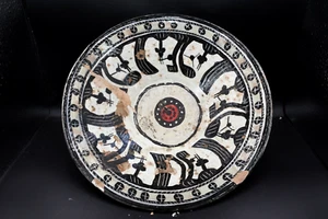 FINE MID-19TH C PERSIAN ISLAMIC ART POTTERY BOWL UNIQUE DESIGN MIDDLE EASTERN - Picture 1 of 10