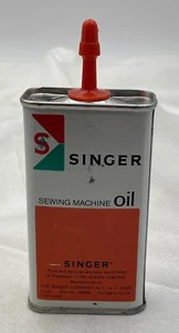 Singer Sewing Machine Oil Tin .75 Vintage No Bar Code 3/4 Full - Picture 1 of 15