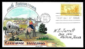 997 3c Stamp (1949) THE CALIFORNIA STATE CENTENNIAL FDC HD/HP - WILLIAM WRIGHT - Picture 1 of 1