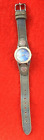 ladies/teens jacques farel silver tone watch,blue face & strap. working
