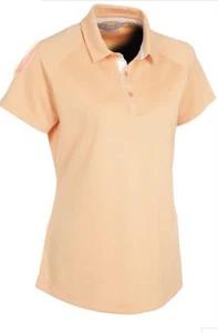NWT Womens Sunice Coollite Short Sleeve Golf Polo, Large, Color Peach Cobbler - Picture 1 of 6