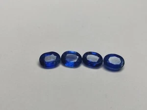 Blue Kyanite Oval Faceted 9x7mm – 4 Pcs, Total 9.2ct, Vivid Color Natural Gems - Picture 1 of 4