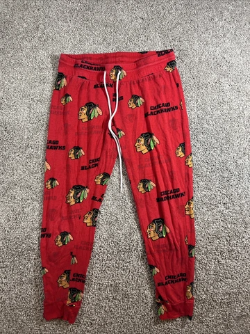 Chicago Blackhawks Red Pajama Pants Sleepwear Concepts Sport Boys Medium Cover