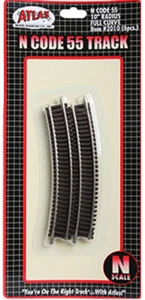 Atlas #2010  10" Radius Full Curve Track Sections (6 pcs) Code 55 Rails N Scale - Picture 1 of 2