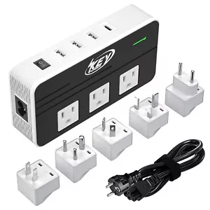Convertitore da viaggio 230 W convertitore di tensione che scende da 220-230 volt a 110 - Foto 1 di 7