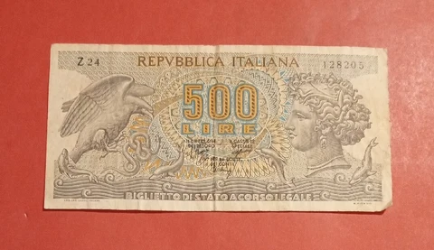 1970 ITALY 500 LIRE  P 93a Cover