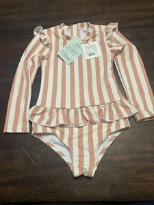 NEW Girls Long Sleeve Swimsuit Bathing Suit Size 18-24m(86/92) - Picture 1 of 5