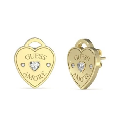 Pendientes Corazón Guess UBE05058YG - Juego Cristal Amore Tachuelas Corazón Tono Dorado Foto 1 de 4