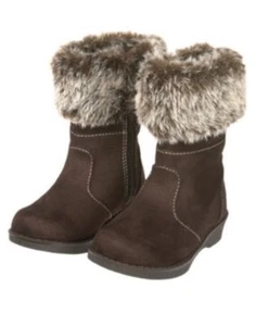 GYMBOREE WINTER CHEER BROWN FUR CUFF BOOT 03 04 5 6 7 9 10 11 NWT - Picture 1 of 1