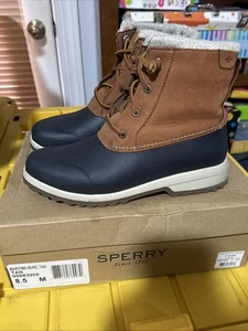 Sperry Maritime Repel Boots Women's Size 8.5 Tan Leather Duck Snow Winter - Picture 1 of 5
