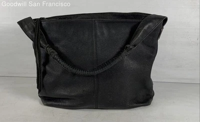 Aimee Kestenberg Black Leather Inner Pockets Rectangle Travel Shoulder Bag - Image 1 of 4