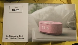 i-box Dawn Bedside Alarm Clock Wireless Charging Pink Bluetooth Stereo Sound - Picture 1 of 4