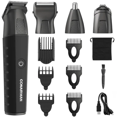 ConairMAN Showerproof Face & Body All-in-One Hair Trimmer Set, 14 Piece - Image 1 of 4