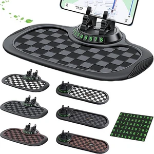 Multifunction Car Dashboard Anti-Slip Mat Auto Phone Holder & Parking Number - Photo 1 sur 7