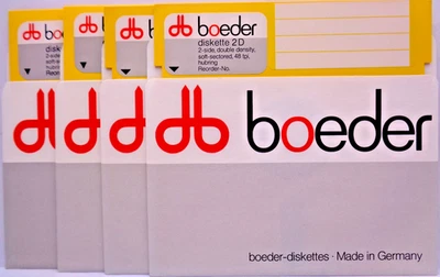 5,25" DISKETTEN 2S, DD BOEDER (GELB, 4 STÜCK) - Bild 1 von 2