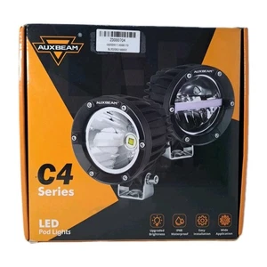 Auxbeam 4" Round Offroad Lights C4 Series LED Pod Lights (White Combo) - Picture 1 of 18