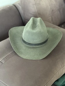 Vtg “ The Fort” Cowboy Western Hat 3xxx 7 3/8 Ex++ Condition W Hard Travel Case - Picture 1 of 11