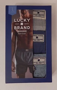 3 PANTALONES CORTOS DE ALGODÓN GENUINOS TALLA LUCKY MARCA PEQUEÑA BLANCO AZUL TEJIDO ROPA INTERIOR - Imagen 1 de 24